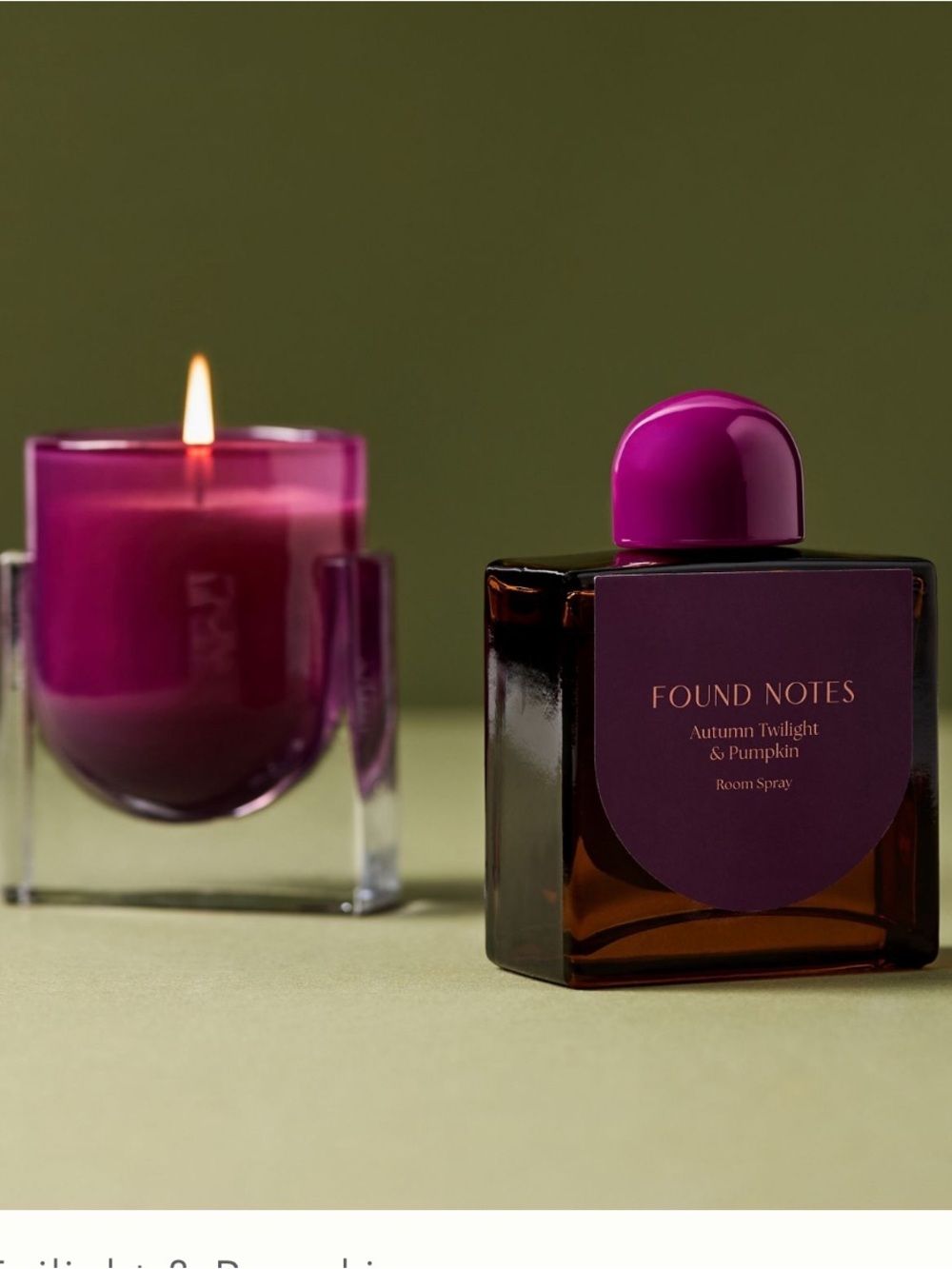 Found Notes autumn twilight and pumpkin room fragrance spray